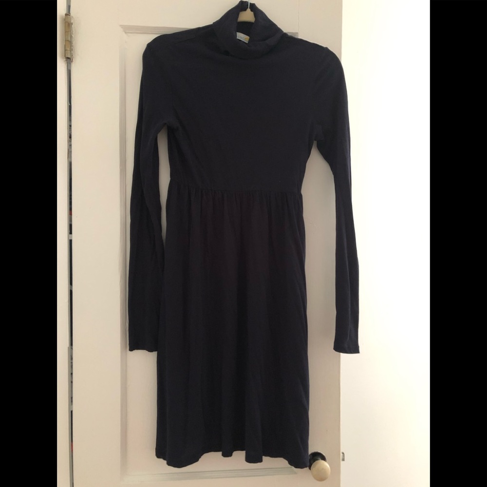 Navy C&C turtleneck cotton dress